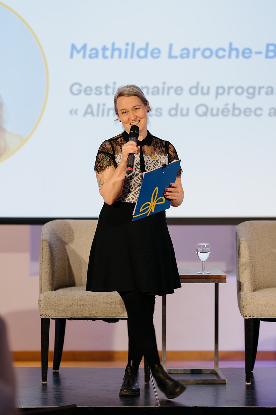 Mathilde Laroche Bougie, gestionnaire du programme Aliments du Québec au menu (© Charlotte B.-Domingue)